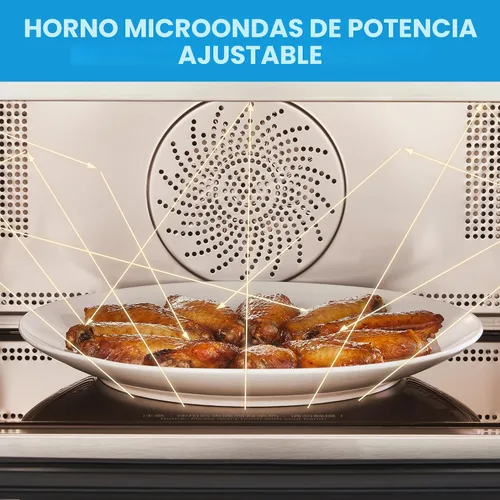 Miniatura 3 de Midea Horno de Microondas y Vapor 4 en 1 Multifuncional, Combo Freidora de Aire, Vaporera y Horno de Microondas, 32 Funciones Automáticas, Potencia