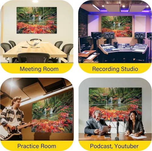 Miniatura 8 de PINWELIFE® Paneles acústicos de arte de pared, paneles absorbentes a prueba de sonido, para el hogar y la oficina, amortiguación decorativa