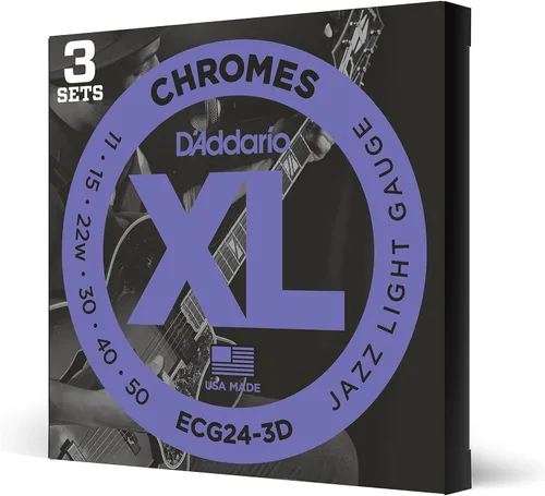 Miniatura 11 de D'Addario Cuerdas de Guitarra – Cuerdas de Guitarra Eléctrica XL Chromes – Entorchado Plano – Pulidas para una Sensación Ultra Suave y Tono Cálido