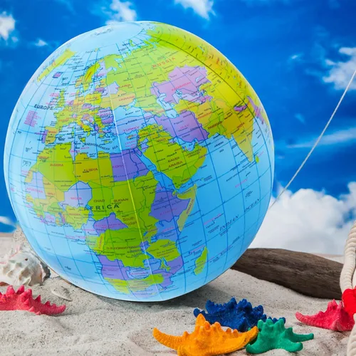 Miniatura 3 de Paquete de 28 globos inflables de 16 pulgadas, globo de tierra inflables, bolas de playa inflables a granel para playa, piscina, suministros