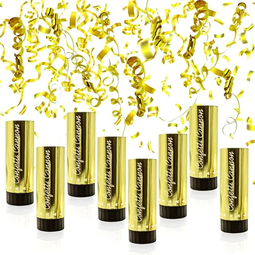 8 piezas de confeti dorado para boda, cumpleaños, baby shower, graduación, aniversario, Navidad, suministros para fiestas, decoraciones Dorado (Gold