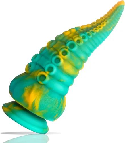 Tentacle - Consolador realista para mujer: consolador anal grande de 8.7 pulgadas con ventosa fuerte, enorme monstruo líquido de silicona anal,
