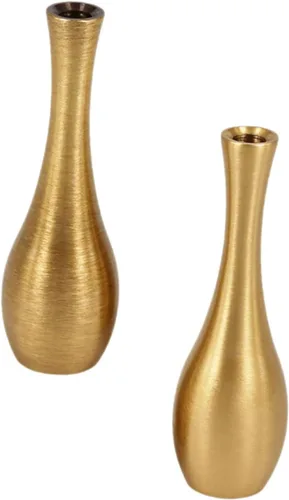 IMIKEYA Mini jarrón decorativo de cobre de estilo vintage para escritorio y hogar