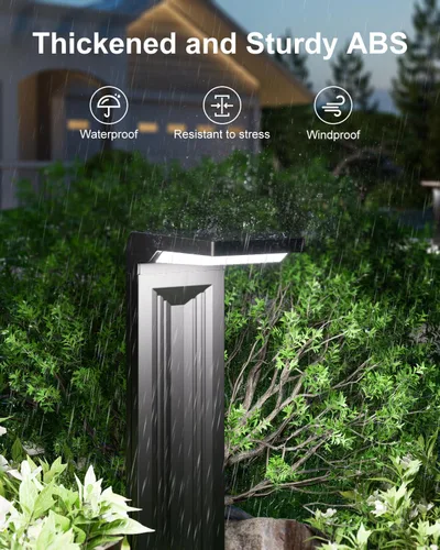 Miniatura 6 de Paquete de 6 luces solares para camino, impermeables, 30 LED, lámpara de paisaje brillante para exteriores, camino, entrada, acera, patio, césped