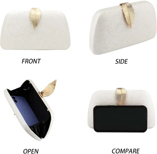 Miniatura 3 de YYW Bolso de noche Bolso de noche para mujer, bolso de noche con purpurina, pequeño bolso cruzado formal para fiesta de boda