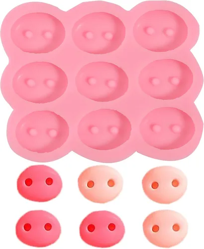 1 molde de silicona para decoración de pastel de nariz de cerdo, molde de silicona de chocolate para nariz de animal, para cocina, hornear, Moldes