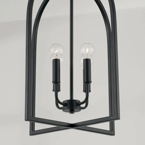 Miniatura 5 de HomePlace Lighting 548841MB Lawson - Lámpara moderna minimalista de mediados de siglo para vestíbulo, 4 luces, 240 vatios en total, 21 pulgadas