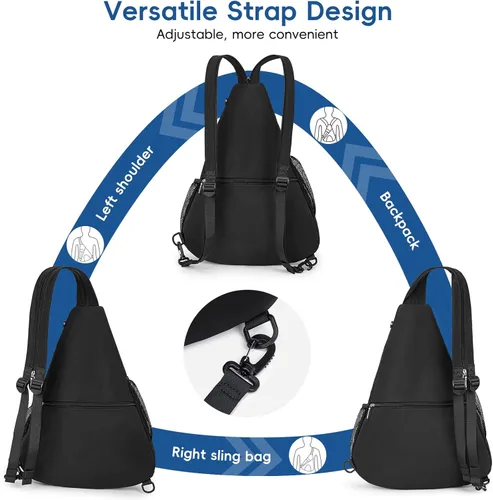 Miniatura 4 de KAVIGOR Bolsa de pickleball 2025, mochila ultraligera convertible con tela suave al tacto y bolsillo húmedo/seco, se adapta a 4 paletas +