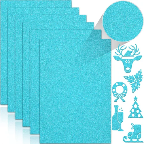 Miniatura 13 de 24 hojas de papel de cartulina con purpurina negra, A4, papel brillante premium para álbumes de recortes, proyectos de bricolaje, decoración