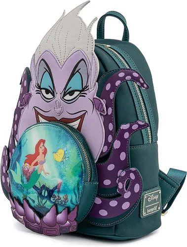 Miniatura 3 de Loungefly Disney Villains Scene Ursula Crystal Ball - Bolsa de hombro para mujer, doble correa, talla única