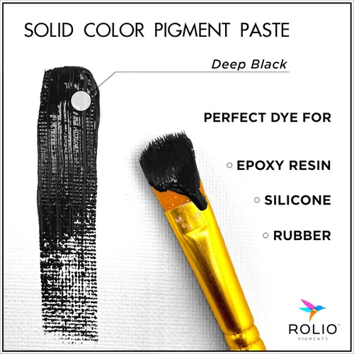 Miniatura 2 de Rolio Pasta de Pigmento Negro Profundo para Resina Epoxi – Frasco de 2oz – Colorante Epoxi Negro Opaco, Pasta de Tinte de Resina, Pasta de Pigmento