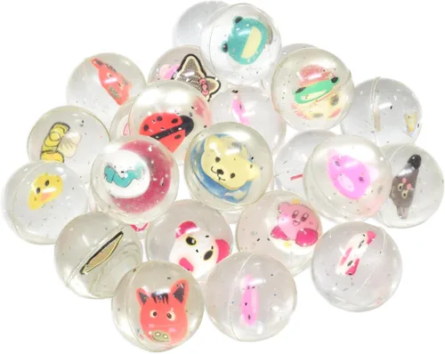 Kiddie Play 25 Bouncy Balls for Kids Party Favors | Bouncy Ball 27mm | Superball Small Rubber Balls for Kids