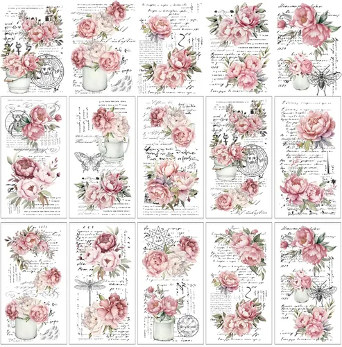 Miniatura 10 de Whaline 10 hojas patrióticas de transferencia para manualidades, 4 de julio, calcomanías de transferencia para muebles en colores pastel para 250