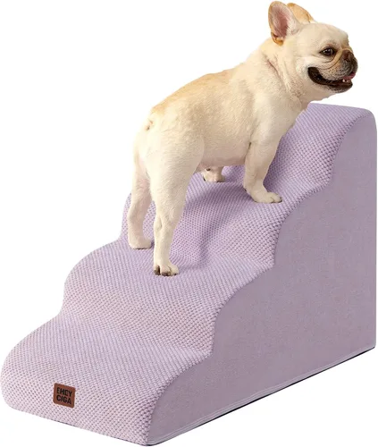 Miniatura 38 de EHEYCIGA Rampa de escaleras curvadas para perros pequeños de 15.7 pulgadas de alto, escalones para perros de 3 escalones para sofá y silla