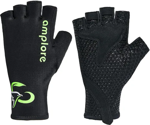 Miniatura 7 de Amplore Guantes de ciclismo de medio dedo, guantes de bicicleta de carreras, BMX, guantes de verano para mujer y hombre, guantes de bicicleta