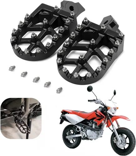 AnXin Estriberas Estriberas Reposapiés Pedales Apoyos CNC para Z50R 80-99 XR50R 00-03 XR70R 97-03 XR80R XR100R 85-03 CRF80F CRF100F 04-13 Negro