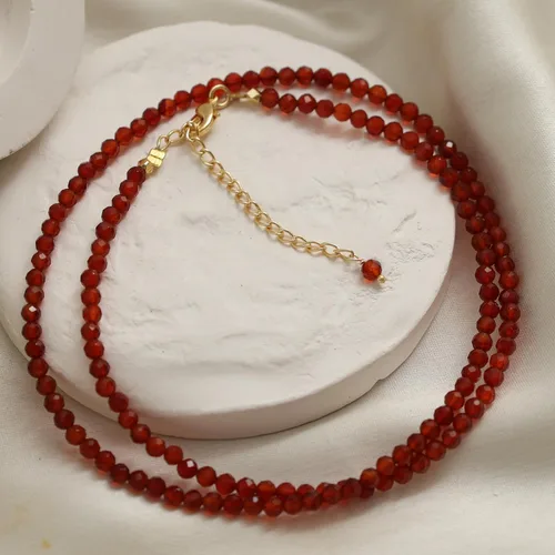 Miniatura 61 de Gempires - Collar de cuentas de piedras naturales hechas a mano, joyería de cristal hipoalergénica de 20 pulgadas, chapado en oro, joyería de moda