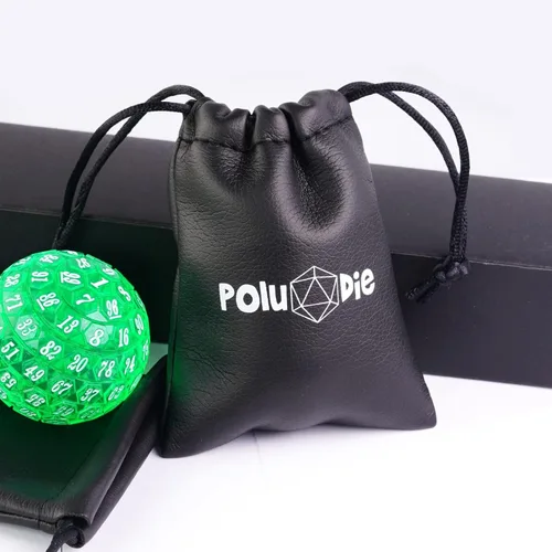 Miniatura 5 de Dados poliédricos de 100 caras, dados de juego individuales D100, cubo de 100 lados con bolsa negra, dado D100 de 1.890 in