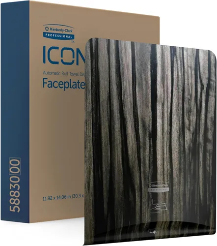 Miniatura 10 de Kimberly-Clark Professional ICON - Placa frontal (58770), diseño de mosaico blanco, para dispensadores automáticos de toallas de rollo duro