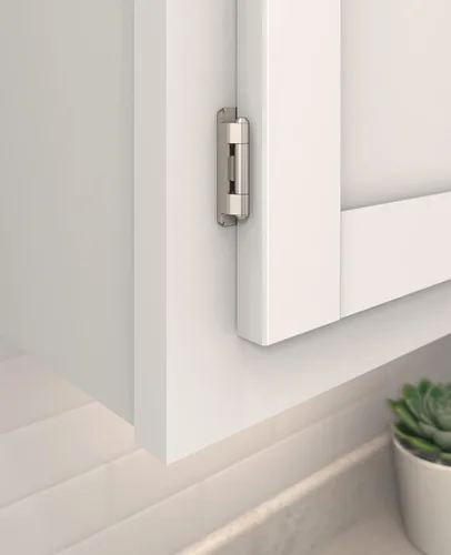 Miniatura 2 de Amerock BPR7540BB Bisagra de gabinete 1/2 pulg (13 mm) superpuesta de cierre automático de envoltura completa de latón pulido para puerta
