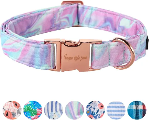 Miniatura 52 de Unique style paws - Collar para perro con hebilla de metal, naranja, duradero, lindo collar para perros pequeños, medianos y grandes