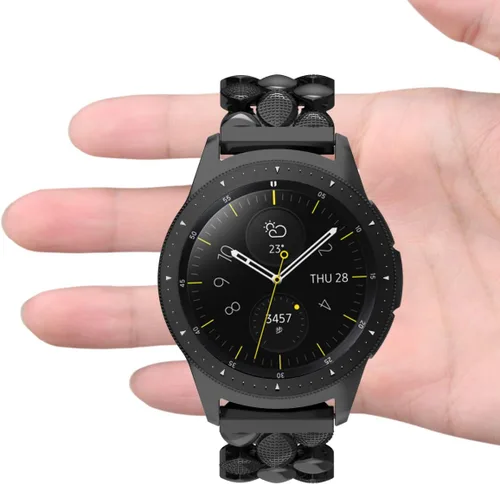 Miniatura 8 de TOYOUTHS Compatible con Samsung Galaxy Watch 7/FE/6/5/4 de 1.575 pulgadas, 1.732 pulgadas, correa de cadena de metal de 0.787 pulgadas para Galaxy