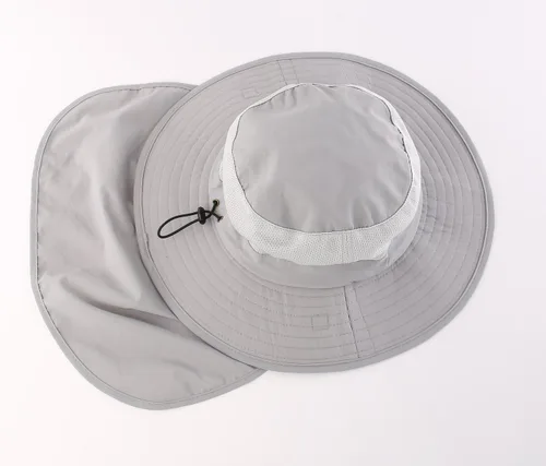 Miniatura 3 de Home Prefer Sombrero de malla para exteriores UPF50+ Sombrero de pesca de ala ancha con solapa para el cuello