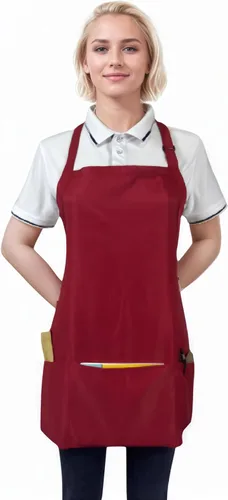 Miniatura 9 de Delantales ajustables impermeables con 3 bolsillos para hombres y mujeres, delantal de servidor para cocina, cocina al aire libre, jardinería
