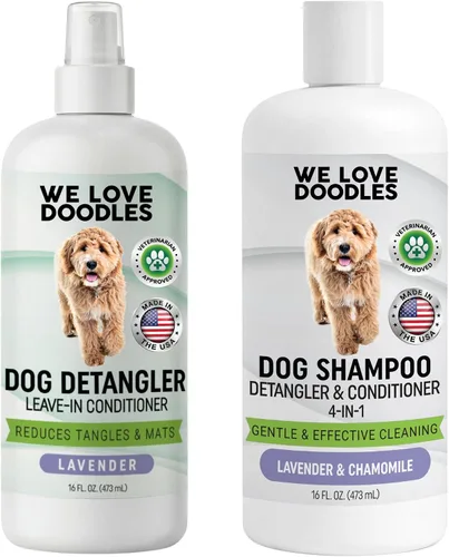 We Love Doodles Spray desenredante para perros – Acondicionador sin enjuague para perros – Spray desenredante para perros – Spray desenredante para
