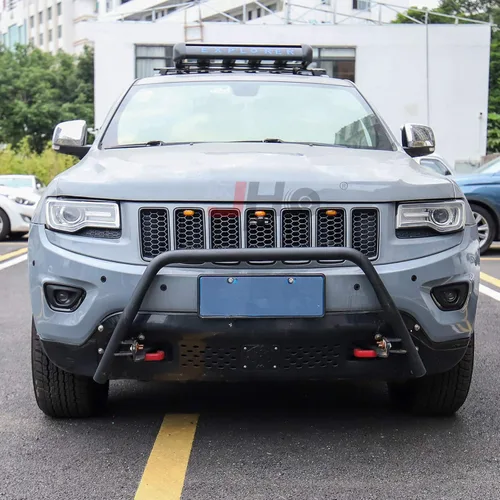 Miniatura 7 de JHO Cubierta de luces antiniebla delanteras de automóvil, marco de lámpara antiniebla, reemplazo para Jeep Grand Cherokee 2014-2016 2015 Accesorios