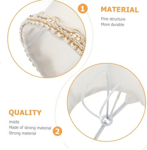 Miniatura 8 de Uonlytech Pantalla de lámpara de tela blanca con clip de arpillera, pantalla de lino para mesa, lámpara de pared, sala de estar, dormitorio