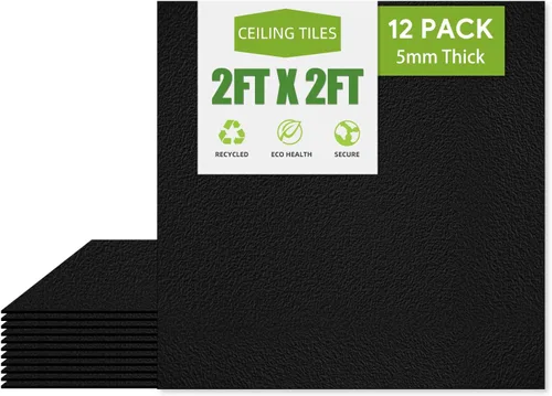 Miniatura 9 de Azulejos de techo Drifts de 2 x 2 pies – Clasificados contra incendios, impermeables, reutilizables, PVC de alta calidad, no se hunden ni se rompen