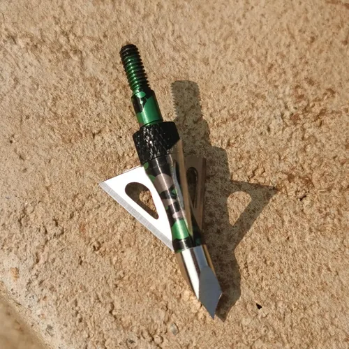 Miniatura 6 de Flechas de Cazar con Puntas de Flecha de 100 Granos Puntas de Flecha de Cazar con 3 Hojas Compatibles con Ballesta y Arco Compuesto