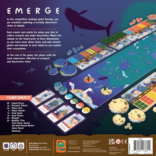 Miniatura 2 de Emerge - Juego de mesa - Explora nuevas islas y ecosistemas de investigación, juego de estrategia de rodamiento de dados, juego familiar para niños