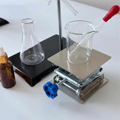 Miniatura 6 de Soporte de gato de laboratorio de acero inoxidable Mini gato de tijera de 4" x 4
