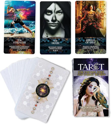 Miniatura 10 de Mazo de Tarot Estrella Besada – 78 Cartas de Tarot para Principiantes y Profesionales con Símbolos Rider Waite, Astrología, Signos, Significados