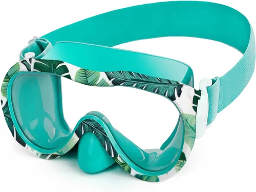 Gafas de natación para niños, antifugas, máscara de Snork con cubierta de nariz y correa de tela elástica, gafas de natación con protección UV para