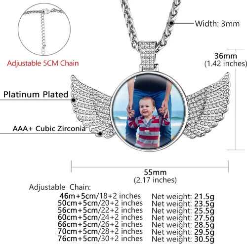 Miniatura 6 de Supcare - Collar con foto o etiqueta de perro para hombres, colgante de foto conmemorativo personalizado para mujeres y hombres