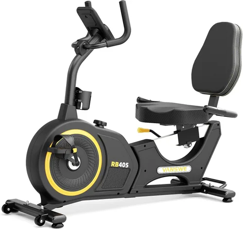 Miniatura 9 de VANSWE Bicicleta estática reclinada para adultos y personas mayores, bicicletas reclinadas para el hogar con resistencia magnética, conectividad