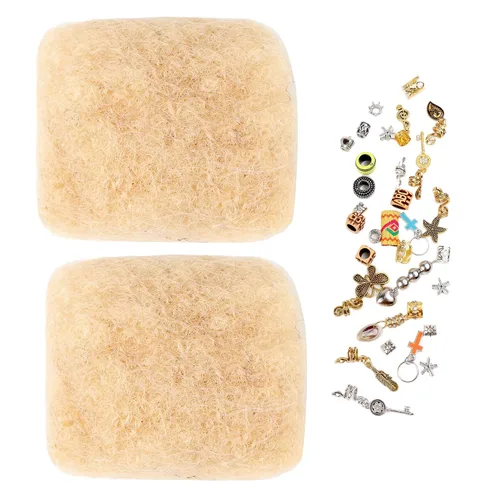 Miniatura 14 de Orientfashion 2 paquetes/lote de 1.06 oz/paquete de cabello humano afro a granel, 100% cabello humano afro rizado a granel para torsión, trenzado