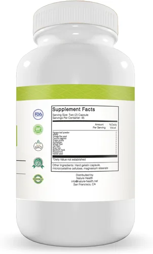 Miniatura 2 de Super Mega Detox Clense Capsulas con Alfalfa, Linaza, Cascara Sagrada, Fibra de Trigo y Avena, linaza (100 cápsulas) (3)