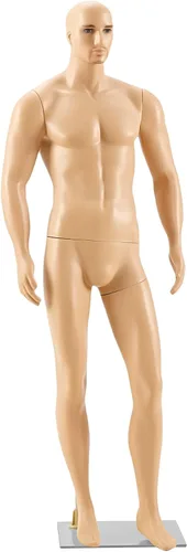 Miniatura 3 de Maniquí masculino de cuerpo completo de 72.8 pulgadas, modelo de cuerpo humano realista, maniquí de exhibición de estilo brasileño con brazos