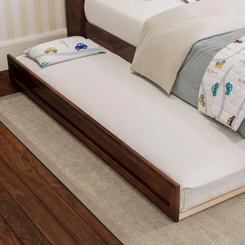 Miniatura 13 de AFI, Mid-Century Modern Trundle Bed, Twin, Black