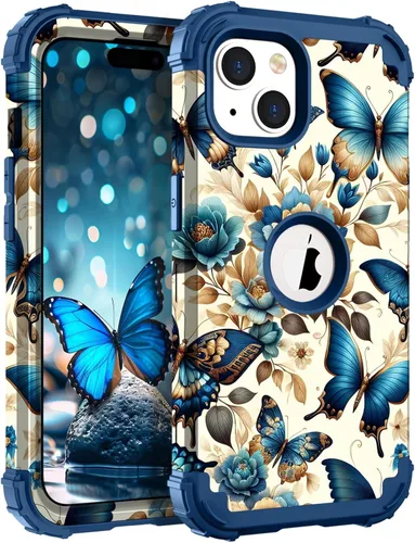 Miniatura 66 de Hocase Funda para iPhone SE 2022/2020, resistente a prueba de golpes, de plástico duro+goma de silicona, funda protectora híbrida para iPhone SE