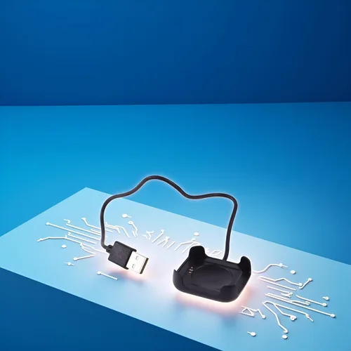 Miniatura 4 de Cable de carga negro para reloj inteligente HW22, cargador de reloj inteligente, magnético, soporte de muelle, cables adaptadores de cable USB