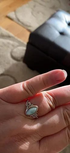Anillo de piedras preciosas, anillo de plata de ley 925 para mujeres y niñas, regalos de Navidad, tamaño de joyería hecha a mano de EE. UU