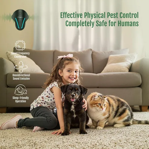 Miniatura 6 de Repelente ultrasónico para interiores mejorado 2025 – 3 modos de control de plagas para roedores, cucarachas, ratones, insectos, mosquitos, arañas