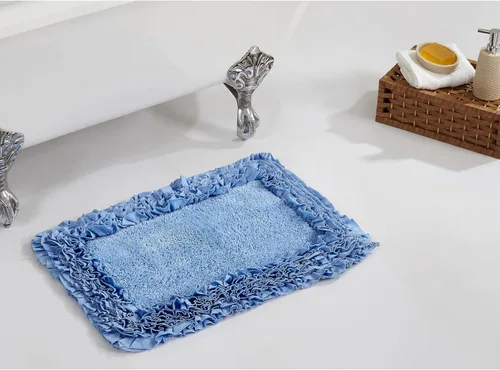 Better Trends Alfombra de baño 100% algodón de 17 x 24 pulgadas, ultra suave, absorbente de agua, parte trasera de látex, lavable a máquina,
