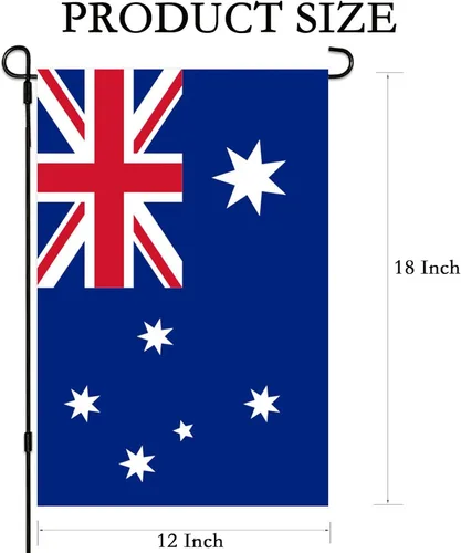Miniatura 3 de Banderas pequeñas de jardín australianas pequeñas de 12 x 18 pulgadas, de doble cara, resistentes a la intemperie, para decoración al aire libre