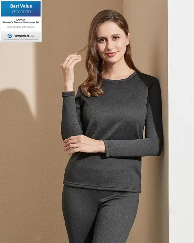Miniatura 5 de LAPASA - Juego de ropa interior térmica para hombre grande de forro polar camisa y pantalón